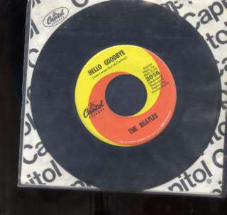 Beatles Hello Goodbye Capitol orange Swirl 45 Vinyl vintage record 