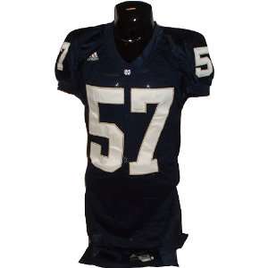  #57 Notre Dame Blue Football Game Used Jersey: Sports 