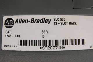 Allen Bradley SLC 500 13 Slot Rack 1746 A13 1747L541/C CPU 1203SM1/A 