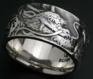 Rise Dragon Mens Silver Ring (Silver 950) by Saito, Harajuku, Tokyo 