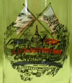 Bi Centennial Glass Tumbler USA 1776 Flag Happy Bday  