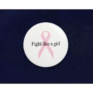    Pink Ribbon Pin  Round Fight Like A Girl (Retail) 