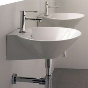   8010/R Round White Ceramic Wall Mounted or Vessel Sink 8010/R: Home