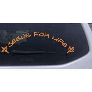 Jesus For Life Arched Christian Car Window Wall Laptop Decal Sticker 
