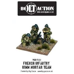   WWII   (French): Early War French 81mm Mortar Team: Toys & Games