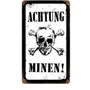  Achtung Minen German Militaria Sign