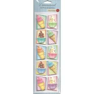   Sundaes Dimensional Scrapbook Stickers (83000): Arts, Crafts & Sewing