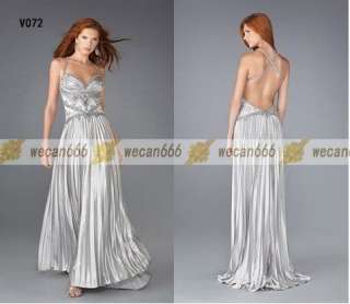 Wedding Dress Evening Gown Halter Silk Imitation Applique Sheath 