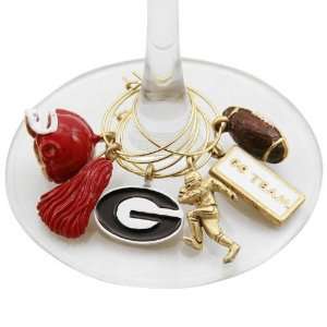 Georgia Bulldogs NCAA Glassware Charm Set (Set of 6):  