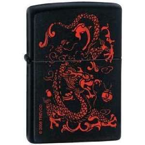  Zippo Red Dragon Black Matte Lighter, 6251: Sports 