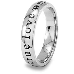 True Love Waits Stainless Steel Ring (4.5 mm)   Size 7.0