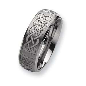  Tungsten 8mm and Polished Band TU137F 7 Jewelry