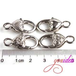 20Pcs Silver Tone Mixed Lobster Clasp Hooks Jewelry Findings 160353 