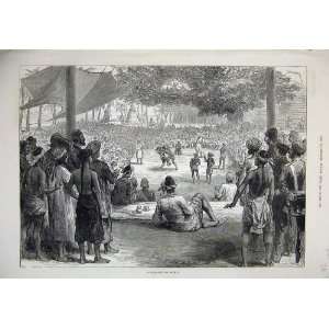  1876 Fine Art Men Wrestling Sport Prize Fight Burmah: Home 