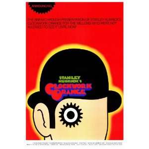  A Clockwork Orange (1972) 27 x 40 Movie Poster Style B 