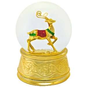  Golden Reindeer Snow Globe