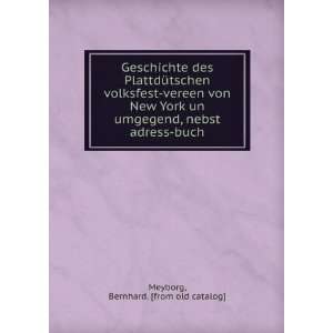   von New York un umgegend, nebst adress buch Bernhard. [from old