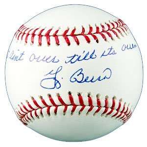 Yogi Berra Signed Baseball It Aint Over Till Its Over:  