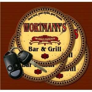  WORTMANNS Family Name Bar & Grill Coasters: Kitchen 