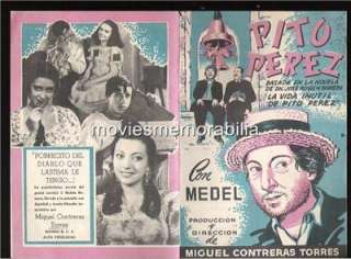 PITO PEREZ, MANUEL MEDEL MOVIE HERALD 1944  