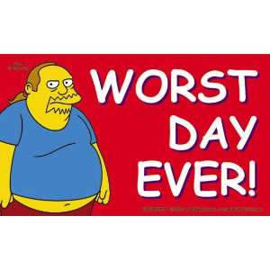  Simpsons Comic Book Guy Worst Day Ever Sticker Clothing