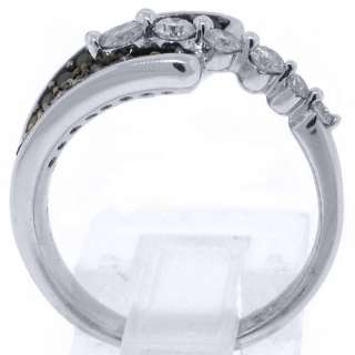 WOMENS BLACK DIAMOND RING WEDDING BAND RIGHT HAND 1.15 CARAT ROUND 