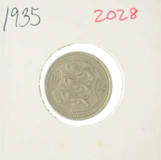 1935   Estonia   20 Senti   Cents   Coin   SKU# 2028  