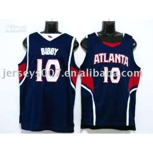  jersey hawks #10 bibby size 54 authentic blue throwback 