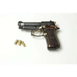  9mm M85 Military Blank Firing Starter Pistol   Black/Gold 