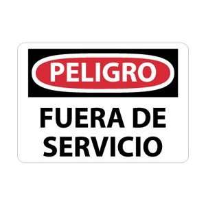 SPD365RB   Peligro, Fuera De Servicio, 10 X 14, .050 Rigid Plastic 