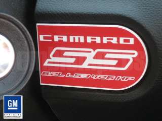 GM LICENSED, 2010 2011 Camaro SS Dash Badge Plaque LS3 RED  