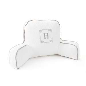   Pillow with Gray Trim in White Monogram Letter Z