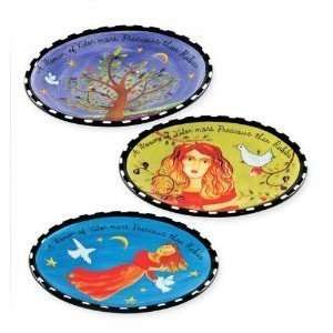  Woman of Valor Ceramic Tidbit Plate Set of 3 by Jessica 