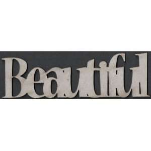  Fabscraps Die Cut Grey Chipboard Word, Beautiful Arts 