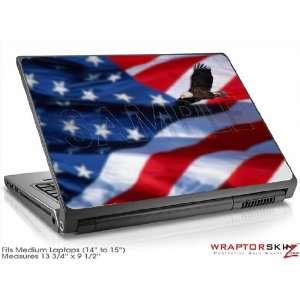  Medium Laptop Skin Ole Glory Bald Eagle: Electronics