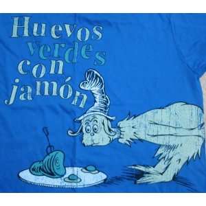 DR. SEUSS Huevos Verdes Con Jamon MENS LARGE T SHIRT (Spanish Espanol 