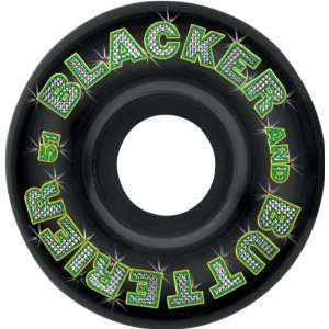 Girl Blacker & Butterier 51mm Black Skate Wheels:  Sports 