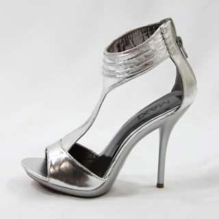   Brand New Max Rave by BCBG Kelvin Silver Patent Party High Heels Shoes