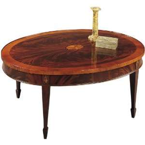  Solid Wood Oval Cocktail Table GBA301: Office Products