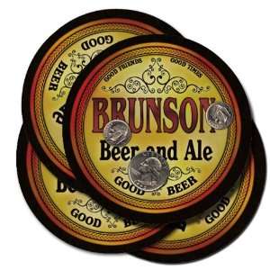  BRUNSON Family Name Brand Beer & Ale Coasters Everything 