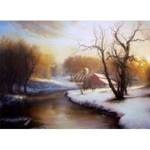  Greg Olsen   Boyhood Winter Canvas Giclee