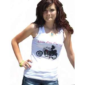 Motorcycle TANK TOP for Women. Sportswear Shirt/top   White   Size 