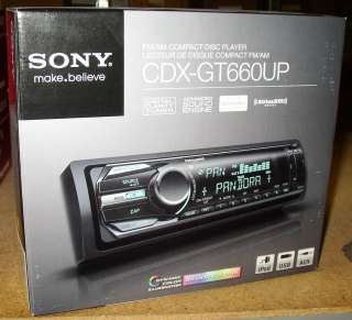 SONY CDX GT660UP CD  AAC RECEIVER W/ FRONT USB, AUX INPUT & 7 BAND 