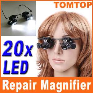 20X Magnifying Magnifier Eye Glasses Loupe Lens Jeweler Watch Repair 