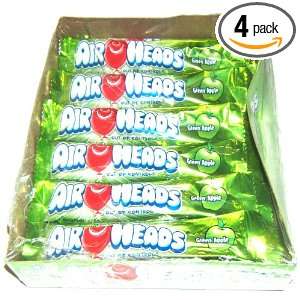 AIR HEADS Green Apple, 36 Count (Pack of 4):  Grocery 