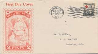Description: #702 American Red Cross Roessler cachet First Day cover 
