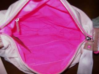 JUICY COUTURE PINK POLY/NYLON/LEATHER XBODY BAG RP$158 JUICY TURNLOCK 