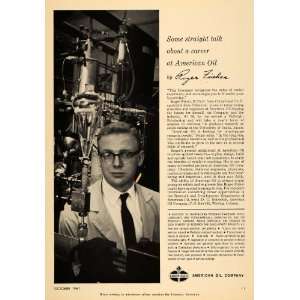  1961 Ad American Oil Petroleum Chemist Laboratory Roger 