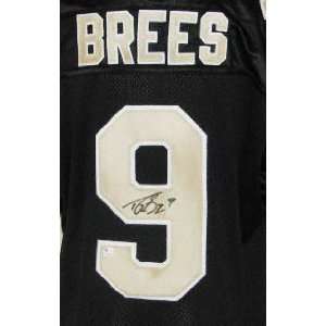  Drew Brees Autographed Black Pro Style Jersey: Sports 