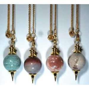  Brass & Gemstone Pendulum 